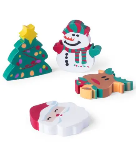 SET 4 GOMAS DE BORRAR NAVIDAD