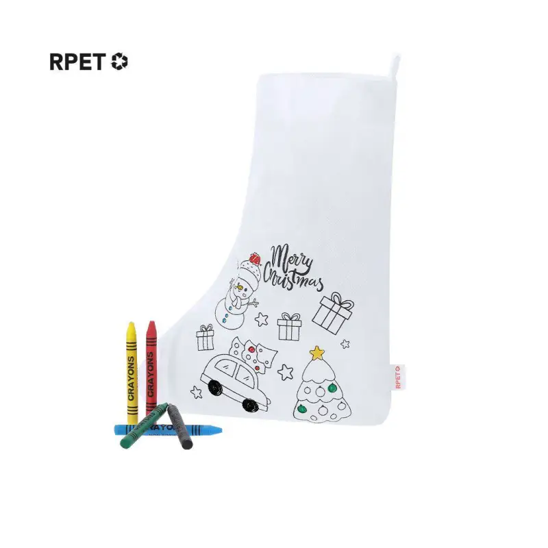 CALCETINES NAVIDAD PARA COLOREAR PAPA NOEL