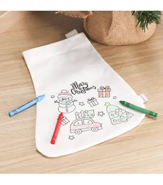 CALCETINES NAVIDAD PARA COLOREAR PAPA NOEL