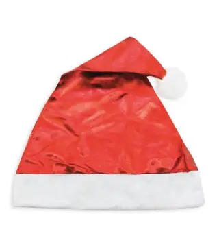 GORRO METALIZADO ROJO NAVIDAD