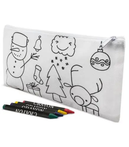 ESTUCHE NON WOVEN COLOREAR NAVIDAD