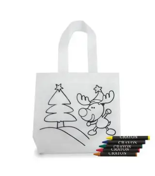 PACK 10 BOLSAS PARA COLOREAR RENO NAVIDAD + CERAS