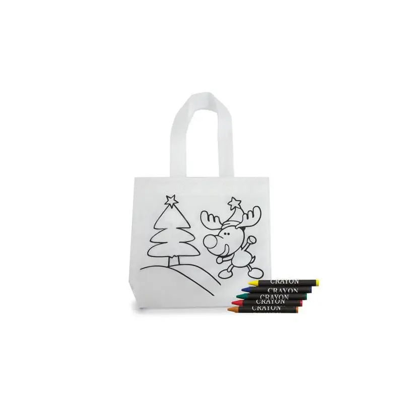 PACK 10 BOLSAS PARA COLOREAR RENO NAVIDAD + CERAS