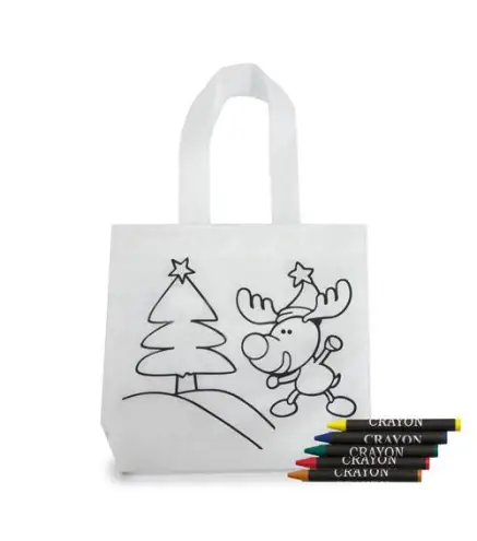 PACK 10 BOLSAS PARA COLOREAR RENO NAVIDAD + CERAS