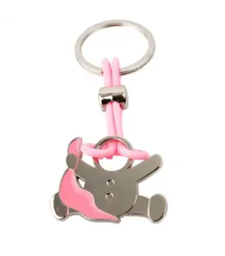 LOTE 16 LLAVEROS BEBE EN CAJA ROSA