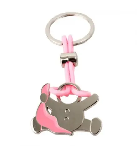 LOTE 16 LLAVEROS BEBE EN CAJA ROSA