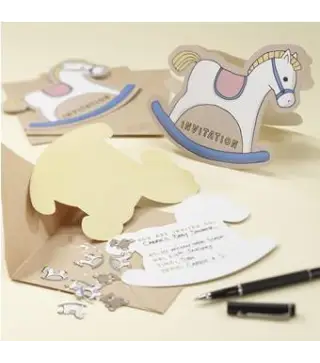 PACK 10 INVITACIONES BEBÉ VINTAGE