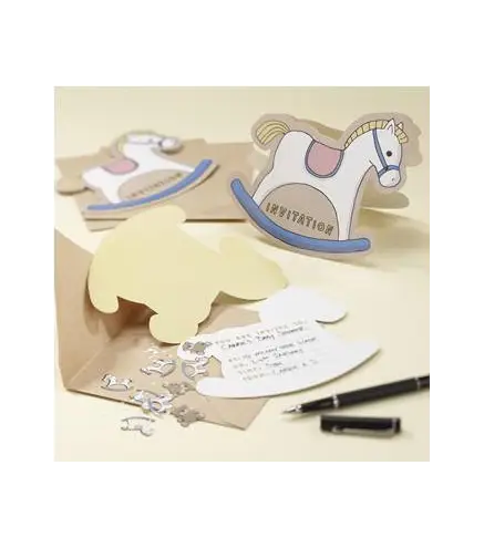 PACK 10 INVITACIONES BEBÉ VINTAGE