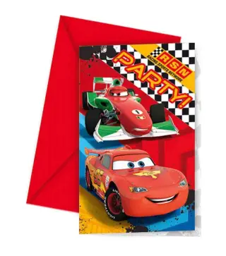 LOTE CUMPLEAÑOS DISNEY CARS 4 PIEZAS +1 DE REGALO