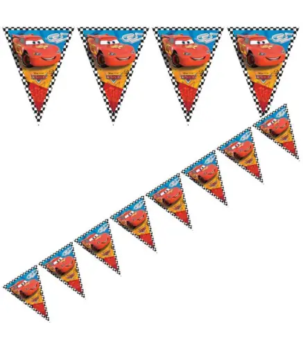 PACK 4 +1 (regalo) DECORACIÓN CUMPLEAÑOS DISNEY CARS