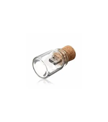 USB BOTE CRISTAL CORCHO RETRO 8GB