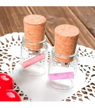 USB BOTE CRISTAL CORCHO RETRO 8GB