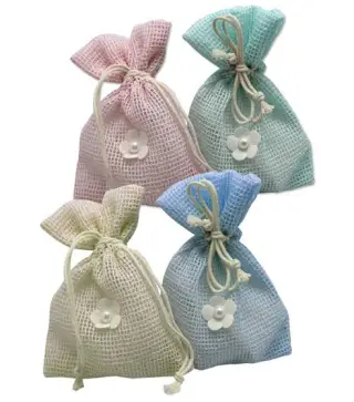 CAJA 144 BOLSITAS SACO COLORES FLOR Y PERLA