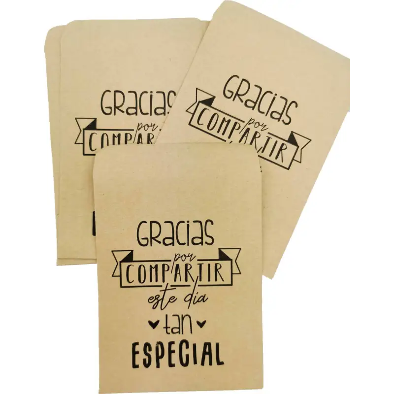 LOTE 20 BOLSAS KRAFT "MOMENTOS ESPECIALES" 15 X 10 CM