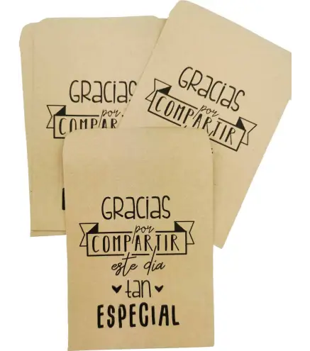 LOTE 20 BOLSAS KRAFT "MOMENTOS ESPECIALES" 15 X 10 CM