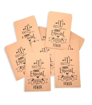 LOTE 20 BOLSAS KRAFT "MOMENTOS ESPECIALES" 15 X 10 CM