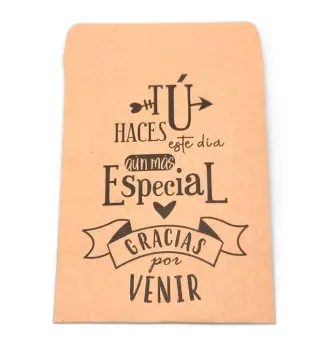 LOTE 20 BOLSAS KRAFT "MOMENTOS ESPECIALES" 15 X 10 CM