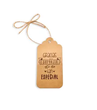 LOTE 20 TARJETAS KRAFT FRASES