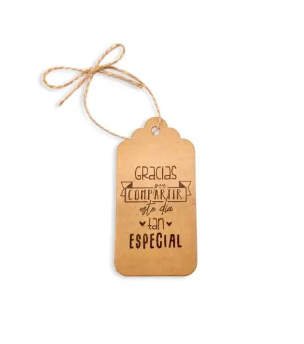 LOTE 20 TARJETAS KRAFT FRASES