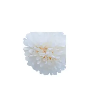 POMPON DE PAPEL DE SEDA 35 CM BLANCO