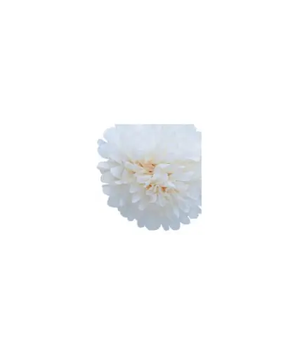 POMPON DE PAPEL DE SEDA 35 CM BLANCO