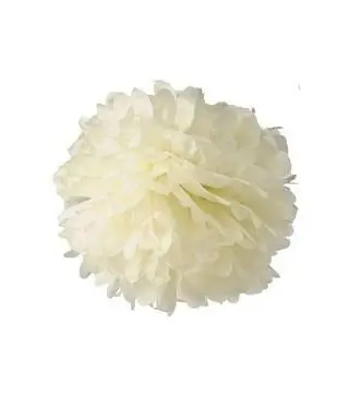 POMPON DE PAPEL DE SEDA 20 CM MARFIL
