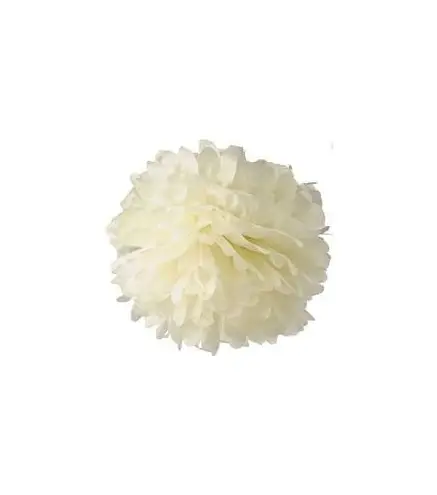 POMPON DE PAPEL DE SEDA 20 CM MARFIL