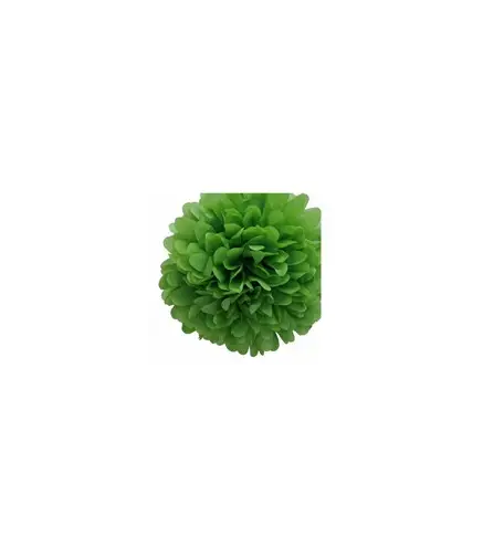 POMPON DE PAPEL DE SEDA 20 CM VERDE MANZANA