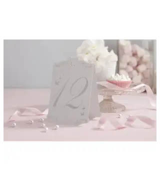 NÚMEROS DE MESA MARIPOSA BLANCO