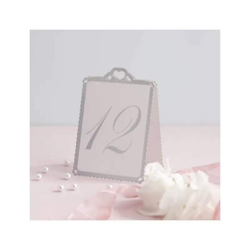 NÚMERO DE MESA CORAZÓN BLANCO