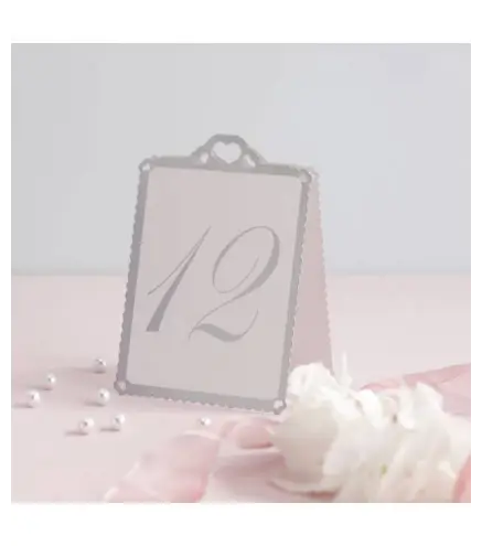 NÚMERO DE MESA CORAZÓN BLANCO