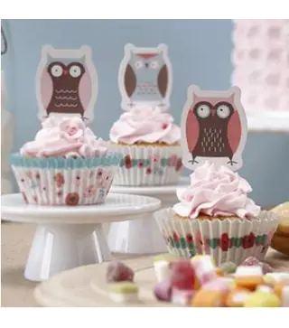 LOTE 5 PIEZAS CUMPLEAÑOS BUHOS