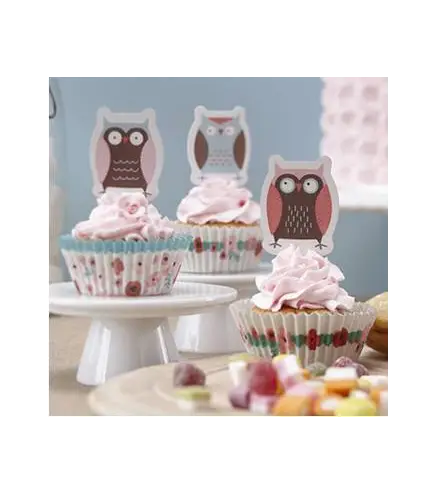 LOTE 5 PIEZAS CUMPLEAÑOS BUHOS