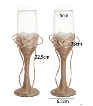 SET 2 COPAS CRISTAL BODA KRAFT