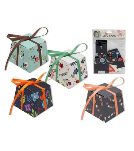 SET 2 CAJAS DE REGALO PRESENTADAS EN DISPLAY