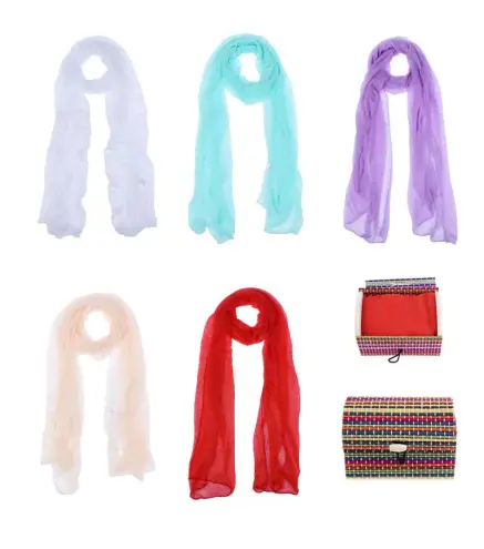 PAÑUELO "COLORFUL" PRESENTADO EN BAÚL DE REGALO