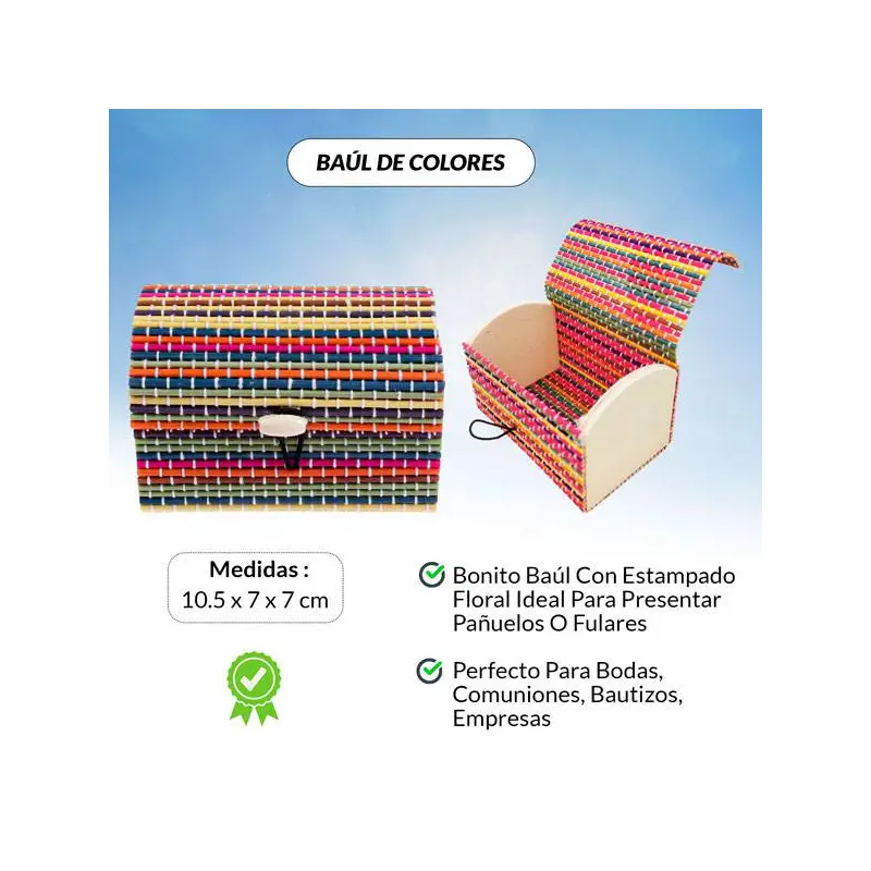 LOTE 50 BAÚLES COLORES