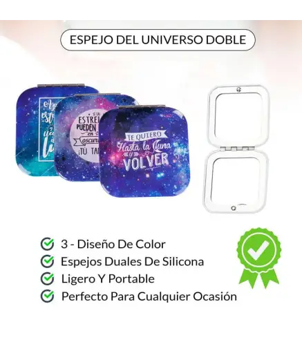 OFERTA! LOTE DE 500 ESPEJOS DOBLE "UNIVERSO"