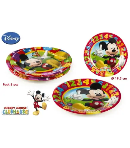 PACK 8 PLATOS MICKEY