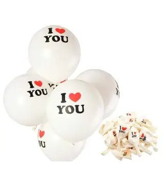 SET  100 GLOBOS "I LOVE YOU"