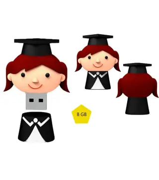 MEMORIA USB GRADUACIÓN NIÑA BIRRETE 8GB