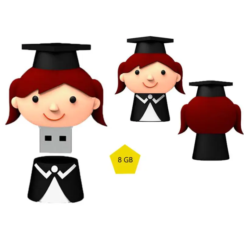 MEMORIA USB GRADUACIÓN NIÑA BIRRETE 8GB