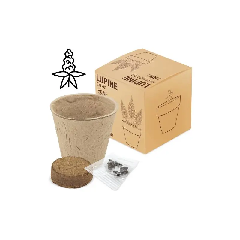 MACETA BIO CON SEMILLAS DE LUPINE