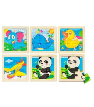 PUZZLE ROMPECABEZAS MADERA INFANTIL 11X11 CM