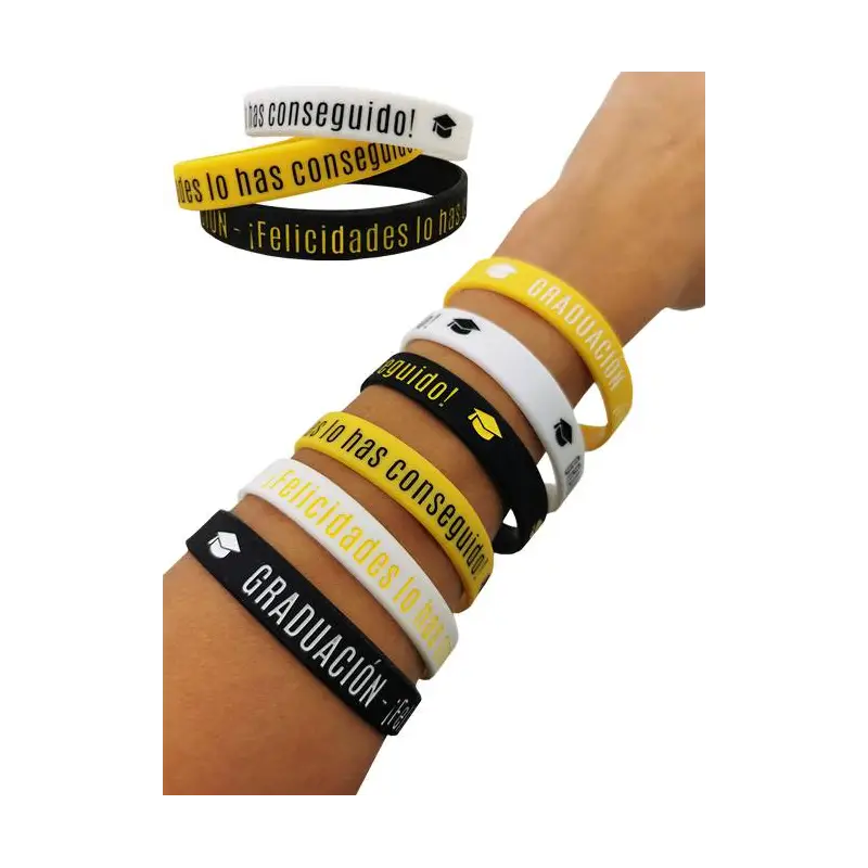 PULSERA SILICONA GRADUACIÓN UNISEX
