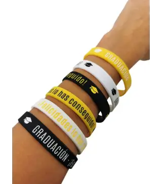 PULSERA SILICONA GRADUACIÓN UNISEX