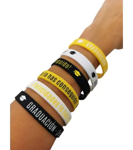 PULSERA SILICONA GRADUACIÓN UNISEX