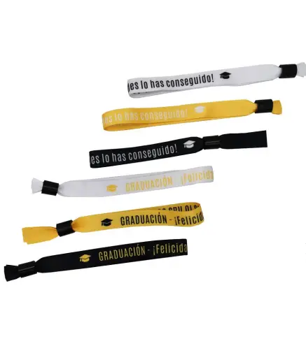PULSERA TELA GRADUACIONES UNISEX