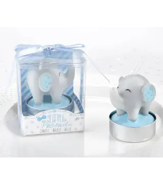 VELA BAUTIZO ELEFANTE AZUL EN CAJA REGALO