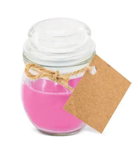 VELA AROMÁTICA EN TARRO DE CRISTAL ROSA